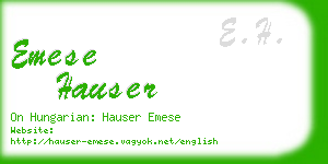 emese hauser business card